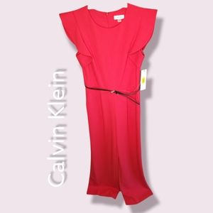 NWT- Calvin Klein Red Jumpsuit 8